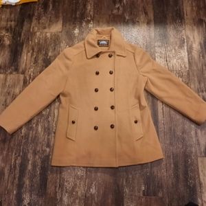 Vintage Mackintosh 100% Wool Double Breasted Lined Peacoat With Pockets XL